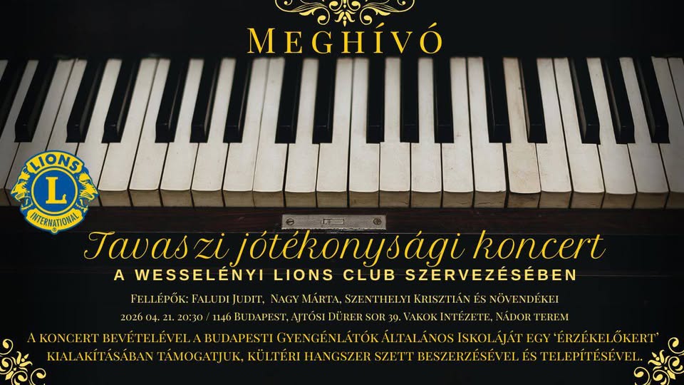Tavaszi Jótékonysági Koncert - Wesselényi LC